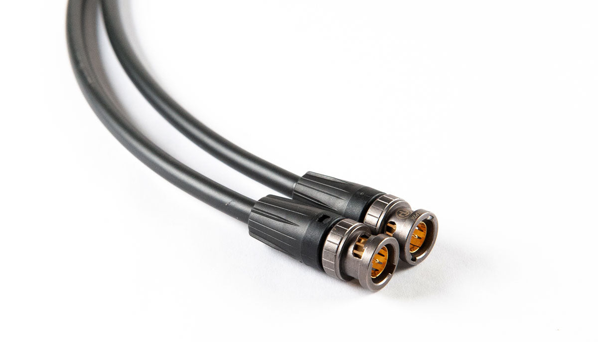 Canare HD-SDI BNC to BNC video cable - showing connections